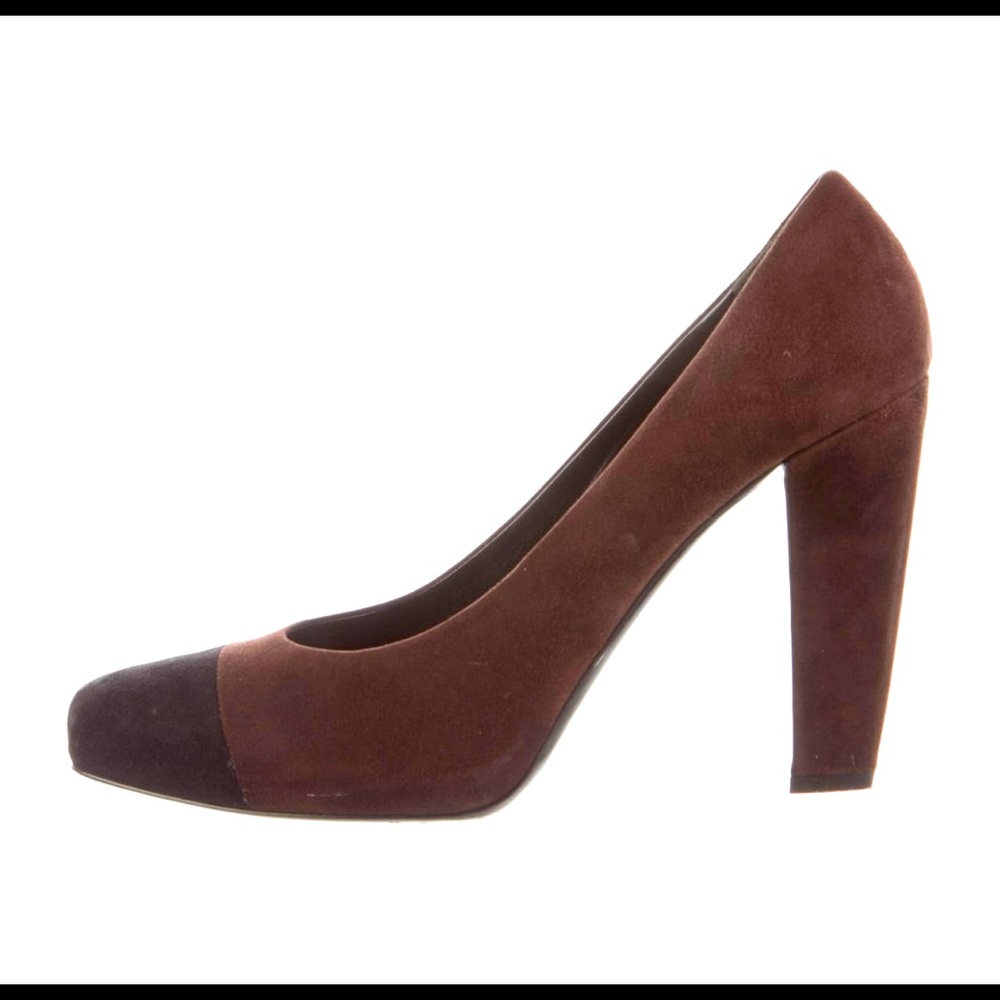 Brown suede Prada pumps size 10.5